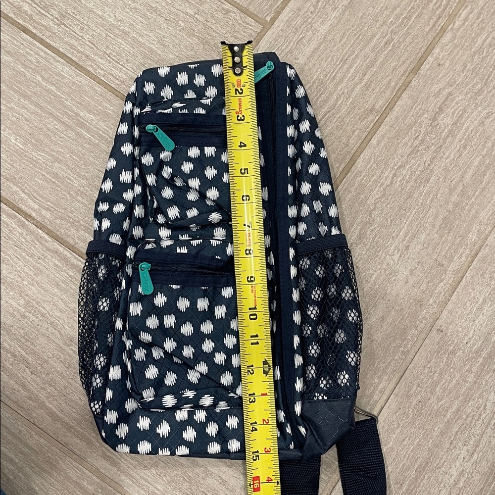 Thirty-One Navy and White Patterned Sling Bag - Picture 3 of 4